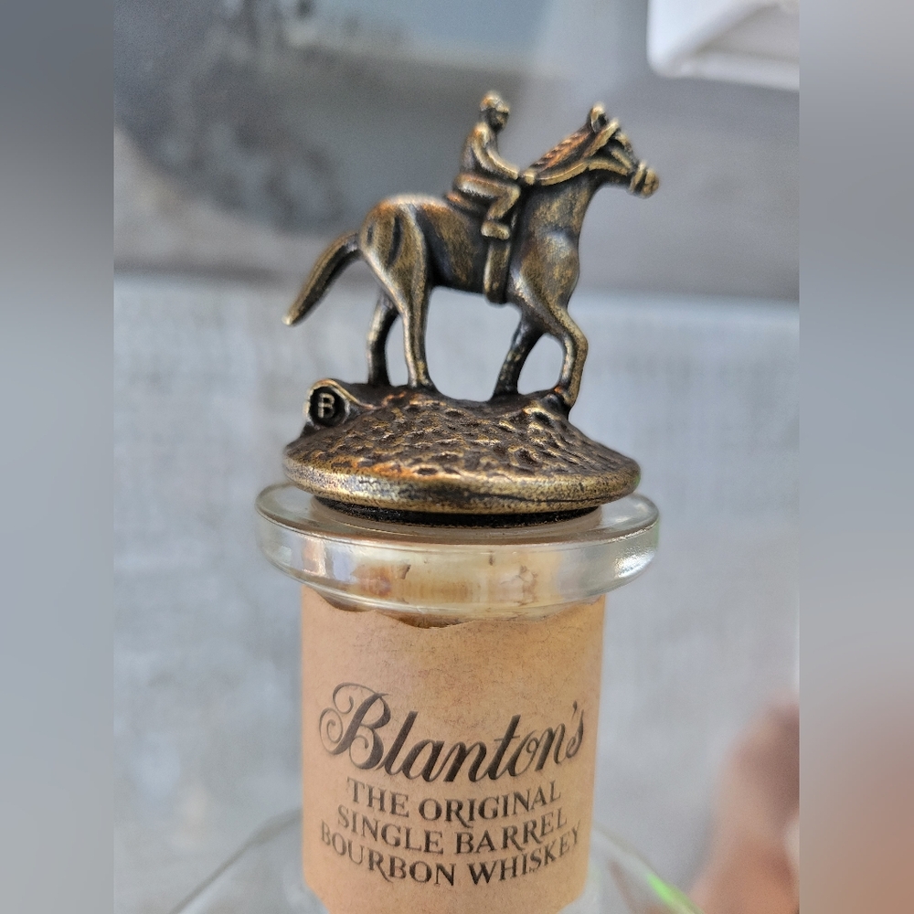 Blanton's Bourbon bottle and topper